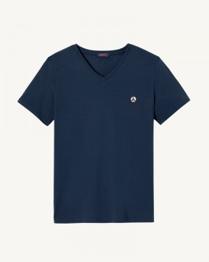 JOTT Benito Organic Cotton メンズ Tシャツ ネイビー | ZNS-4099