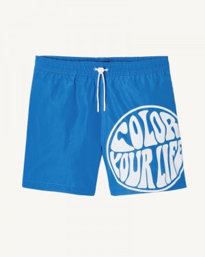 JOTT Biarritz メンズ Swim Shorts 青 白 | KVN-9354