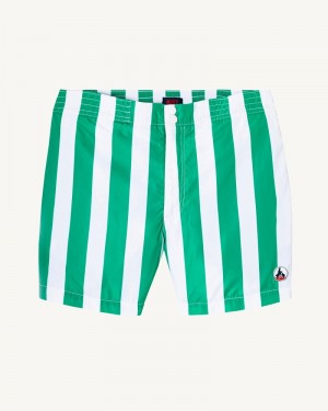 JOTT Deauville メンズ Swim Shorts 緑 白 | MPE-2973