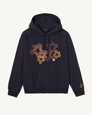 JOTT Medina Floral Organic Cotton レディース スウェットシャツ ネイビー | YFW-0095