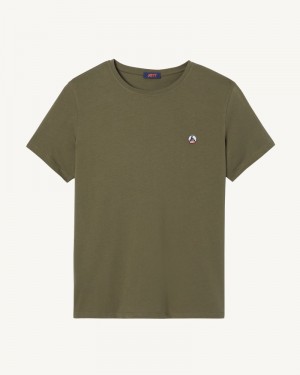 JOTT Pietro Organic Cotton メンズ Tシャツ オリーブ | WQJ-8328