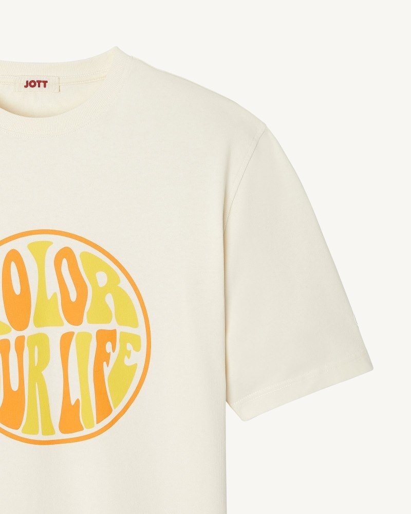 JOTT Adela Organic Cotton レディース Tシャツ Off-white | USY-3257