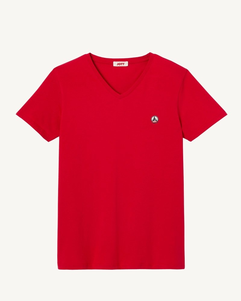 JOTT Benito Organic Cotton メンズ Tシャツ 赤 | HLT-3720