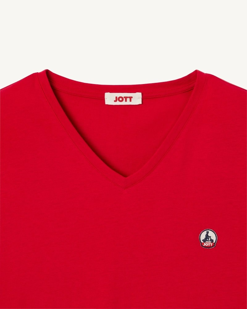 JOTT Benito Organic Cotton メンズ Tシャツ 赤 | HLT-3720