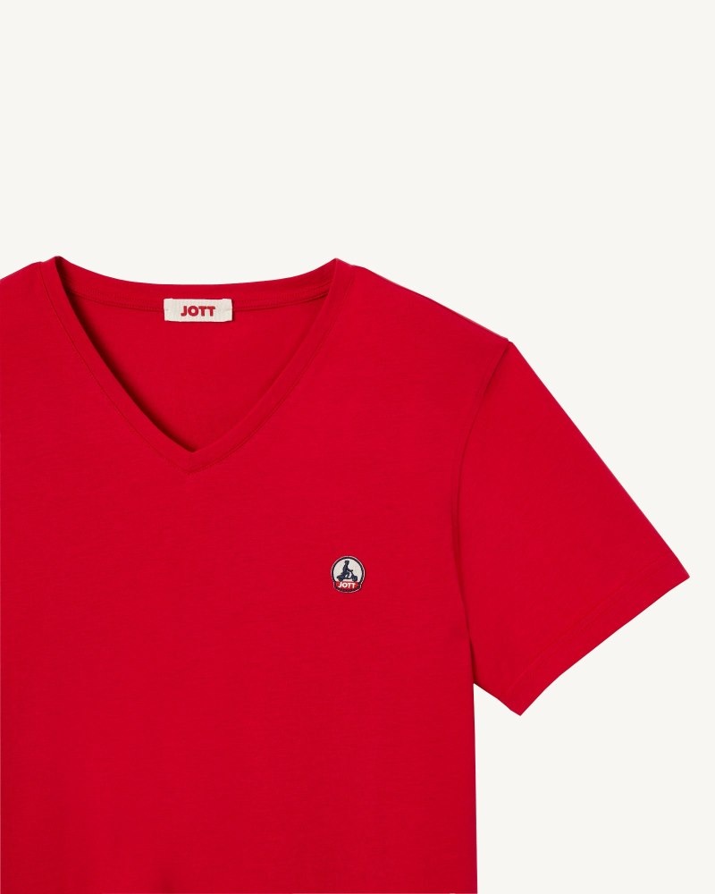 JOTT Benito Organic Cotton メンズ Tシャツ 赤 | HLT-3720