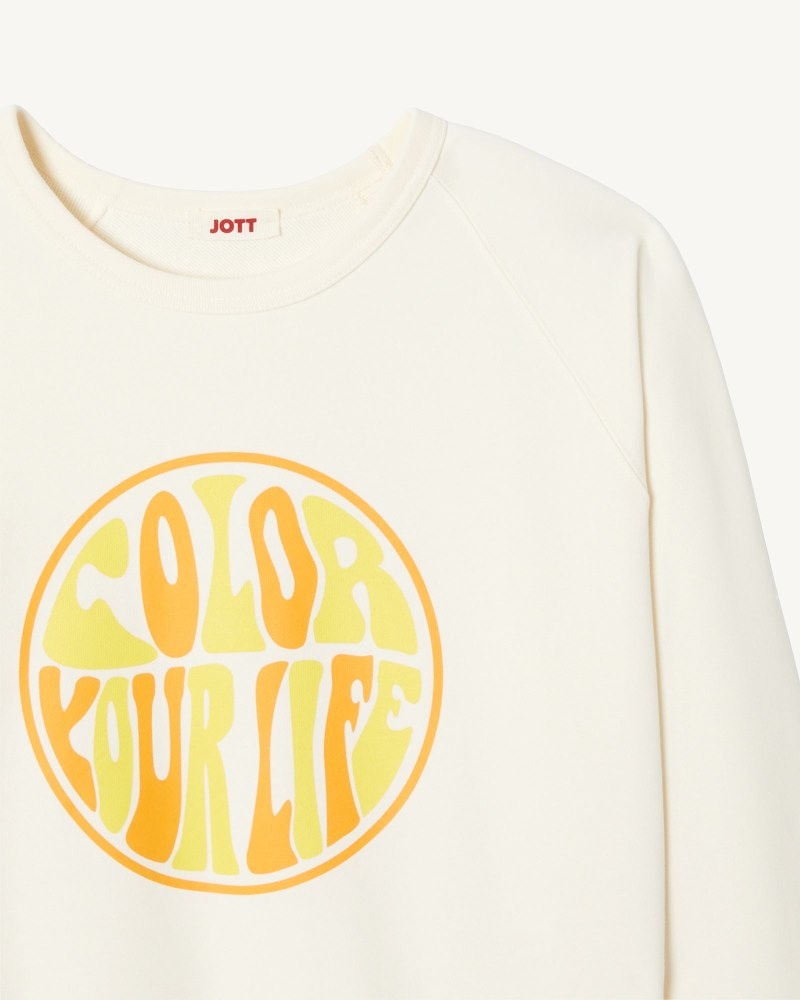 JOTT Camino Organic Cotton メンズ スウェットシャツ Off-white | JWU-4739