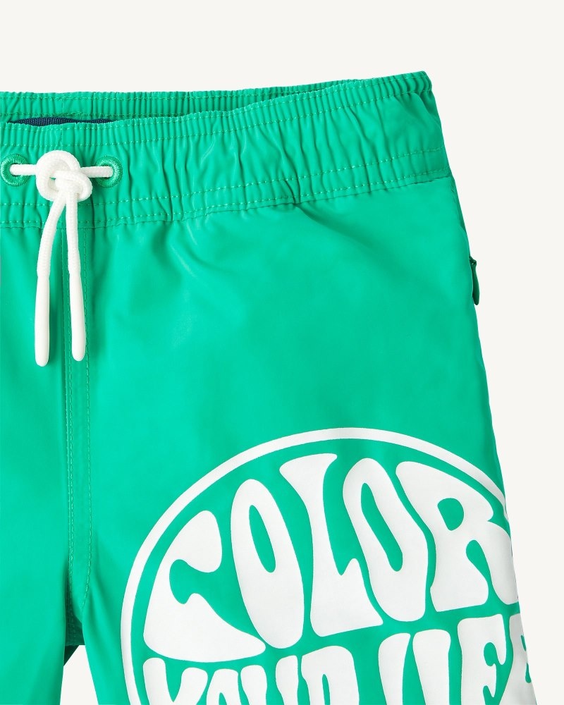 JOTT Cassis キッズ Swim Shorts 緑 白 | CGJ-3041