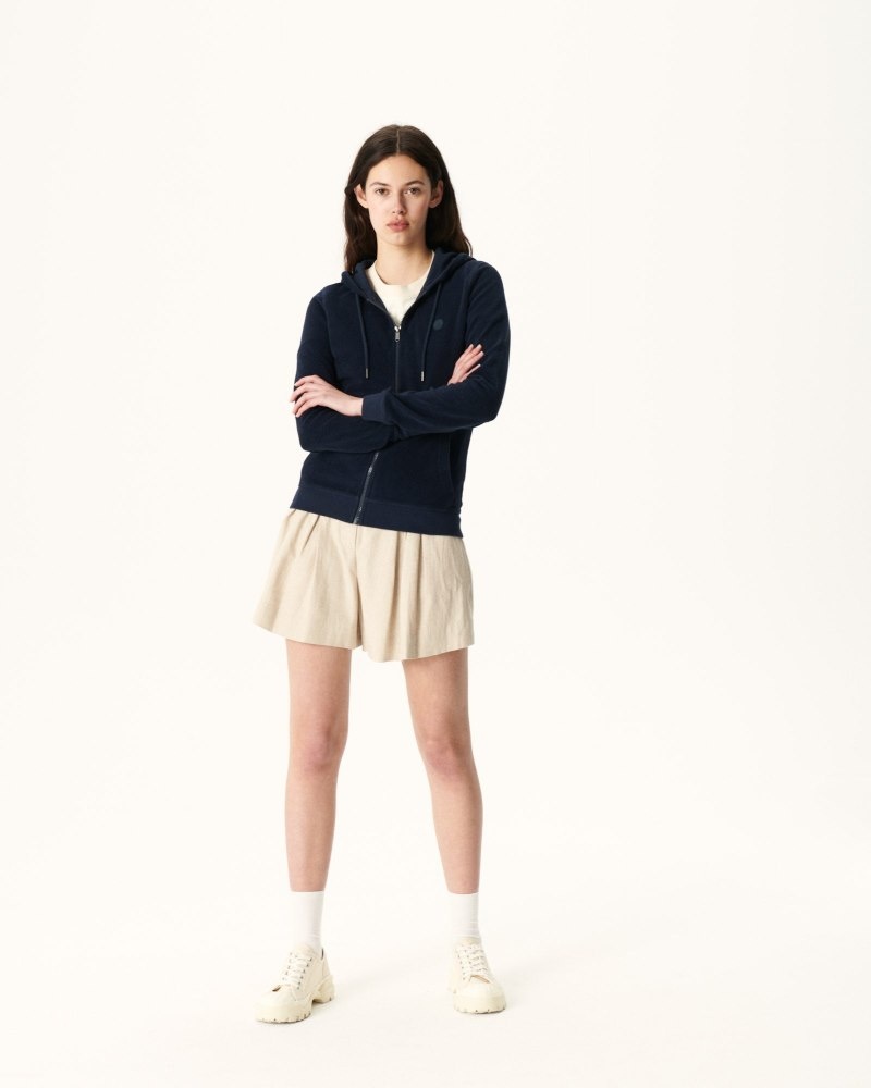 JOTT Corail Zipped Terrycloth レディース ジャケット ネイビー | JXR-1941