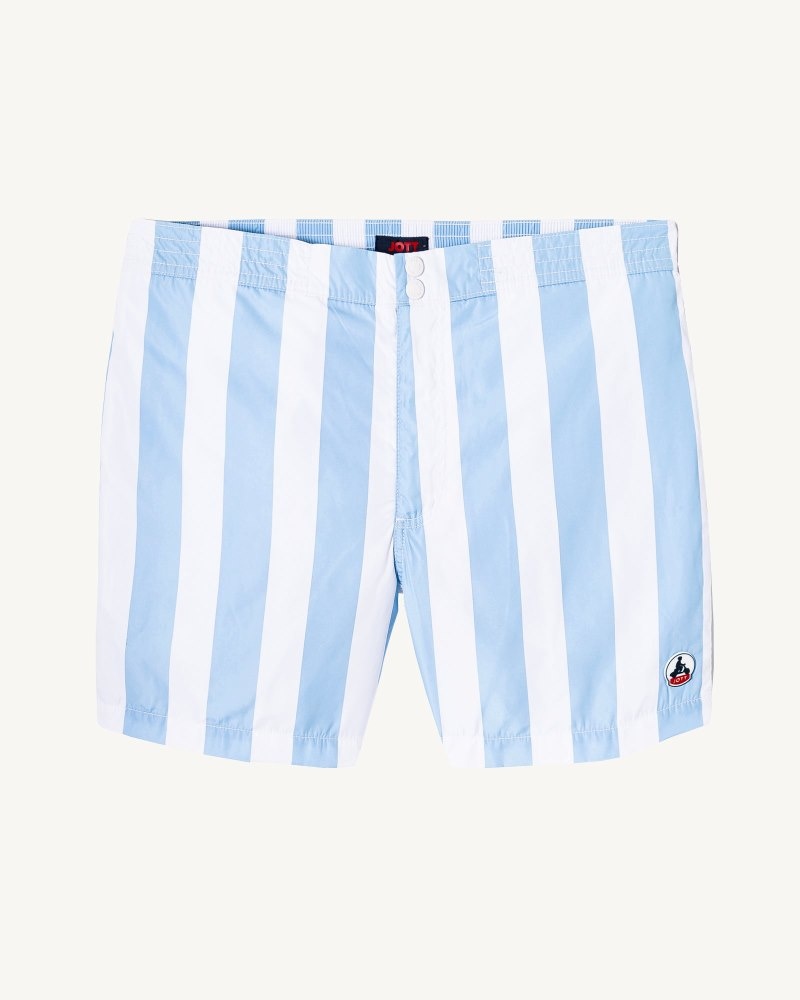 JOTT Deauville Stripe メンズ Swim Shorts 赤 白 | QGH-4797