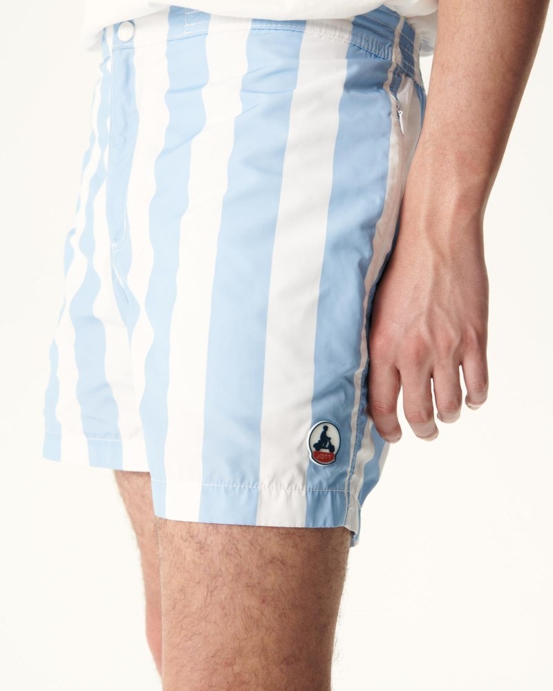 JOTT Deauville Stripe メンズ Swim Shorts 赤 白 | QGH-4797