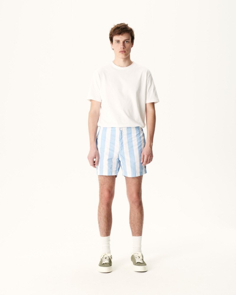 JOTT Deauville Stripe メンズ Swim Shorts 赤 白 | QGH-4797