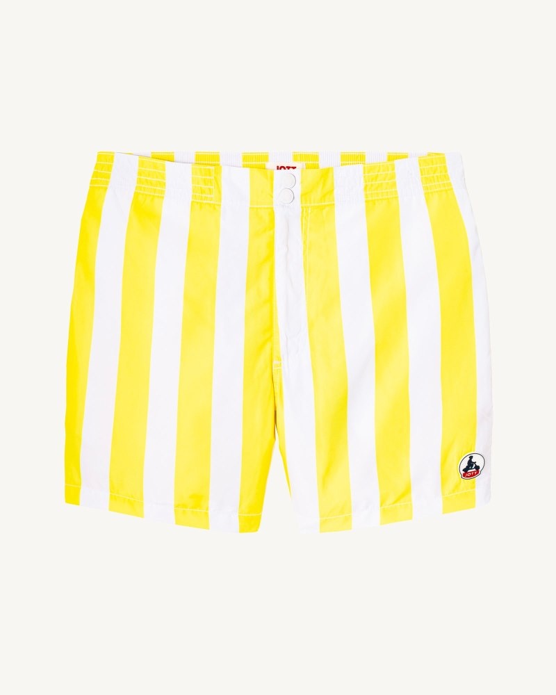 JOTT Deauville Stripe メンズ Swim Shorts 緑 白 | TEW-4512