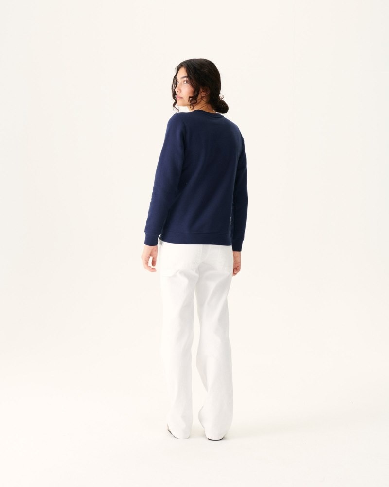 JOTT Elvas Organic Cotton レディース スウェットシャツ ネイビー | FYW-9460