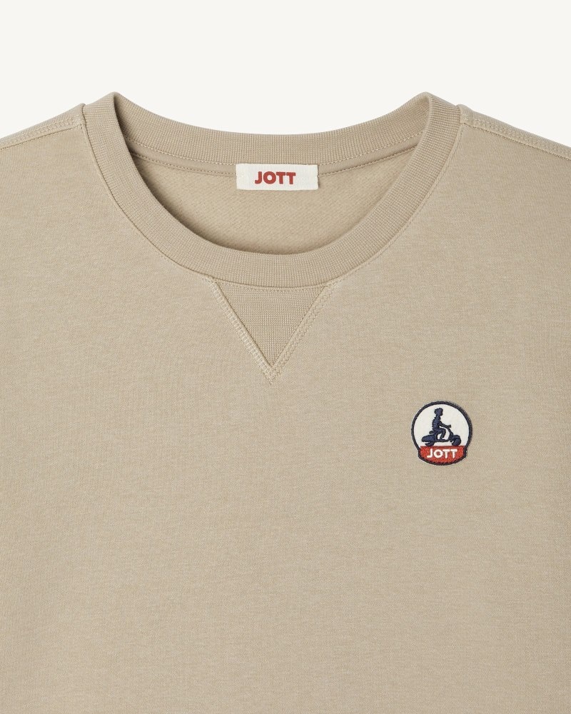 JOTT Elvas Organic Cotton レディース スウェットシャツ ベージュ | MLH-7949