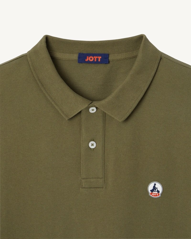 JOTT Marbella Organic Cotton メンズ ポロシャツ オリーブ | KEP-6272