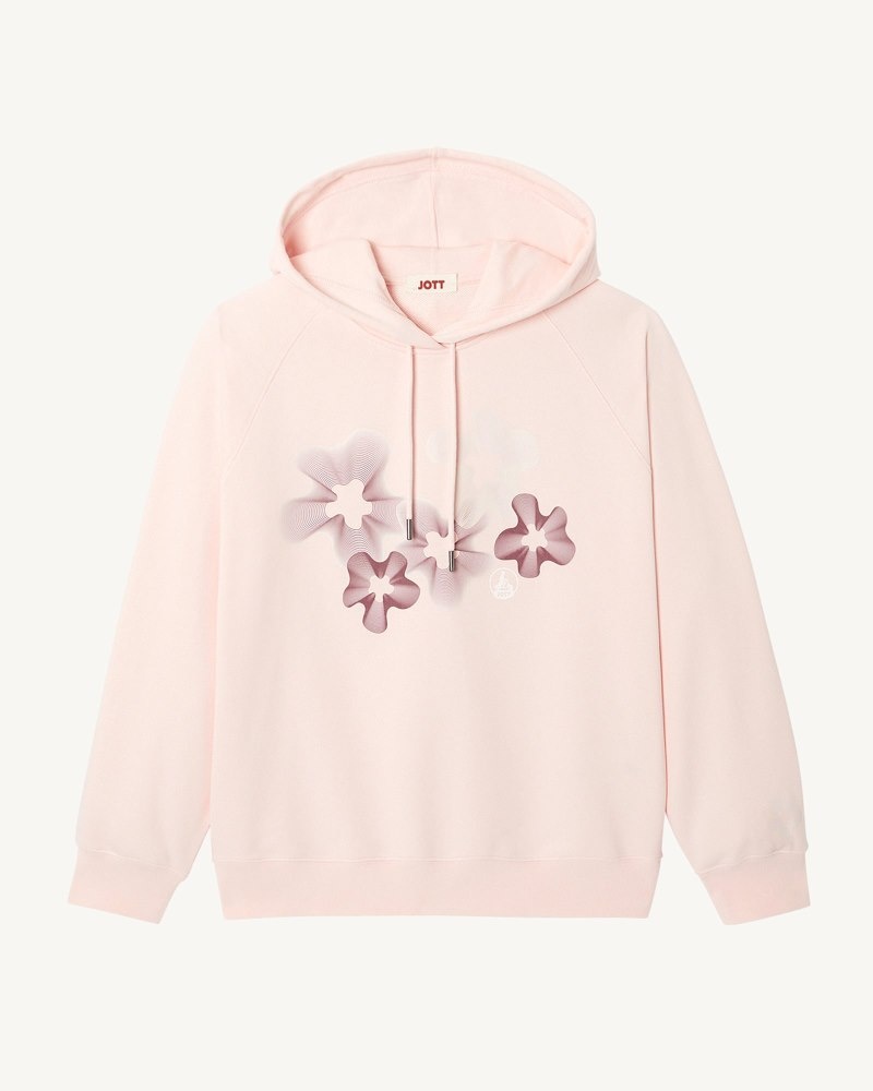 JOTT Medina Organic Cotton Floral レディース スウェットシャツ ライトピンク | VWZ-1522