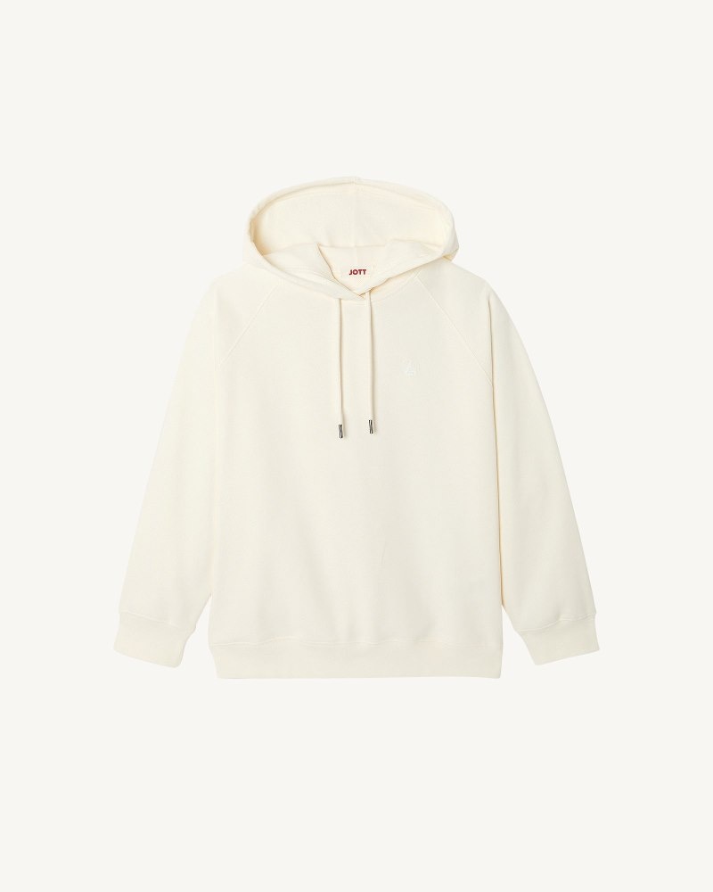 JOTT Monteria フード付き Fleece レディース スウェットシャツ Off-white | MVZ-7171