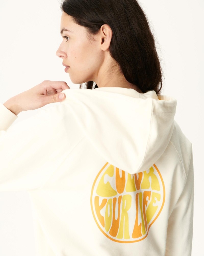 JOTT Monteria フード付き Fleece レディース スウェットシャツ Off-white | MVZ-7171