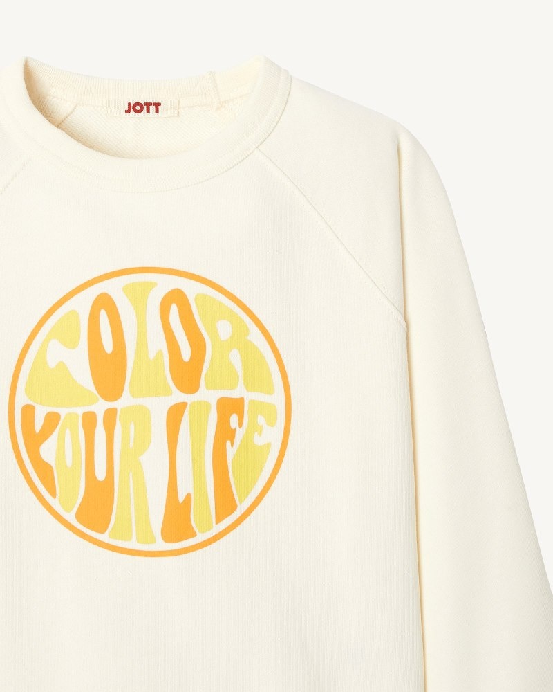 JOTT Organic Cotton キッズ スウェットシャツ Off-white | TFT-0612