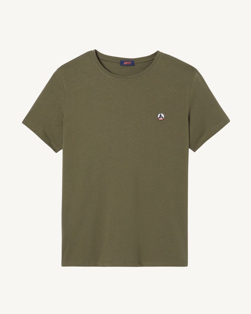 JOTT Pietro Organic Cotton メンズ Tシャツ オリーブ | WQJ-8328