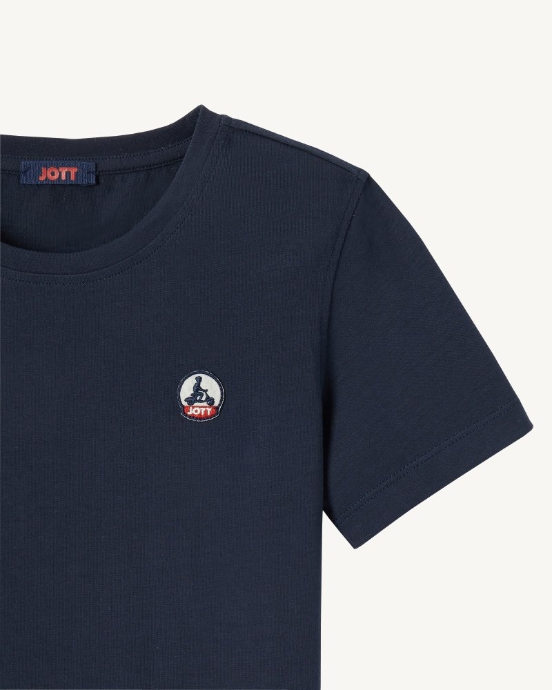 JOTT Rio Round Neck Cotton キッズ Tシャツ ネイビー | UZJ-2105