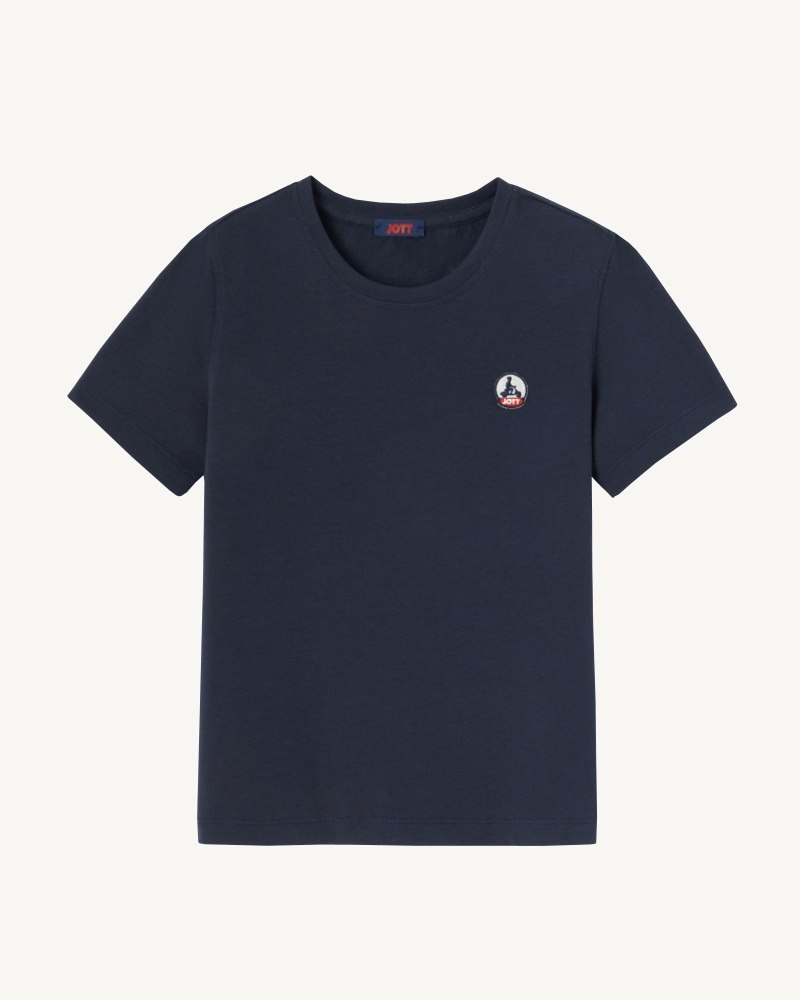 JOTT Rio Round Neck Cotton キッズ Tシャツ ネイビー | UZJ-2105